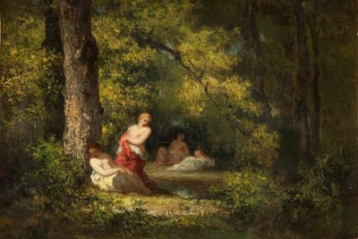 Cuatro ninfas en un bosque de Narcisse Virgile Diaz de la Peña